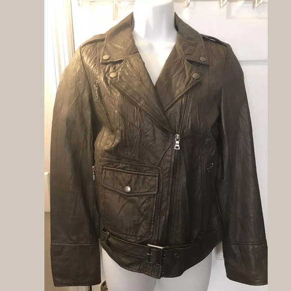 Victoria’s Secret REZREKSHN Esther Chen Leather Bomber jacket Coat Motorcycle - Picture 2 of 8